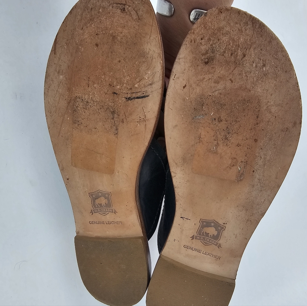 Trask Sandi slide sandal, featuring a leopard print hair-on calfskin strap 8M - Picture 7 of 8